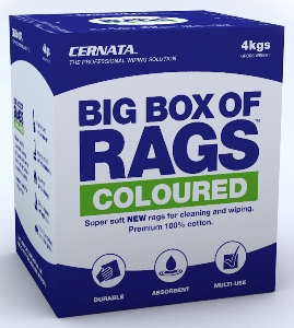 COLOURED - Soft NEW 100% cotton rags for cleaning and wiping
